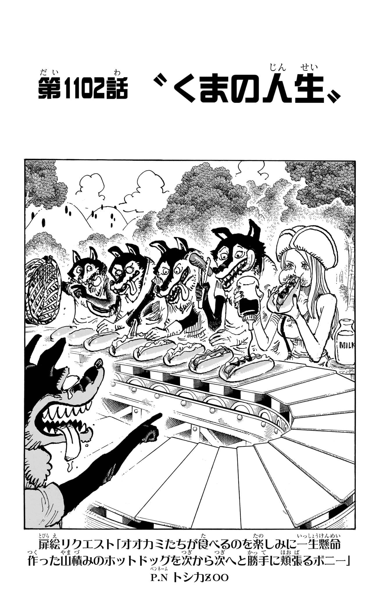 One Piece Chapter 1102 Cover